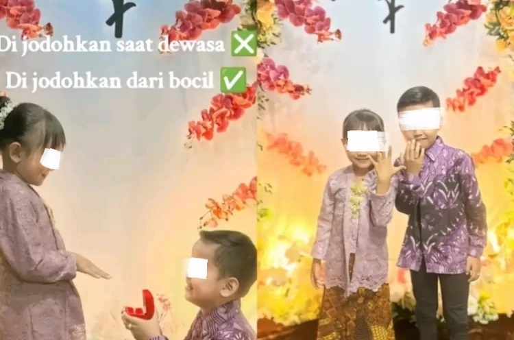 Viral Anak Kecil Lamaran di Kalimantan (TikTok/@yuliansar1)