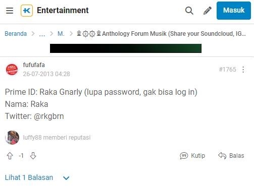 Temuan akun Kaskus diduga milik Gibran Rakabuming Raka. (X)