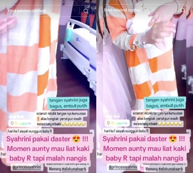 Syahrini pakai daster saat momong Princess R. (TikTok/rianiamg)