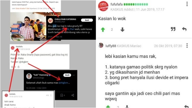 Netizen menuduh bahwa Fufufafa adalah akun Kaskus milik Gibran. (X @Hilario)