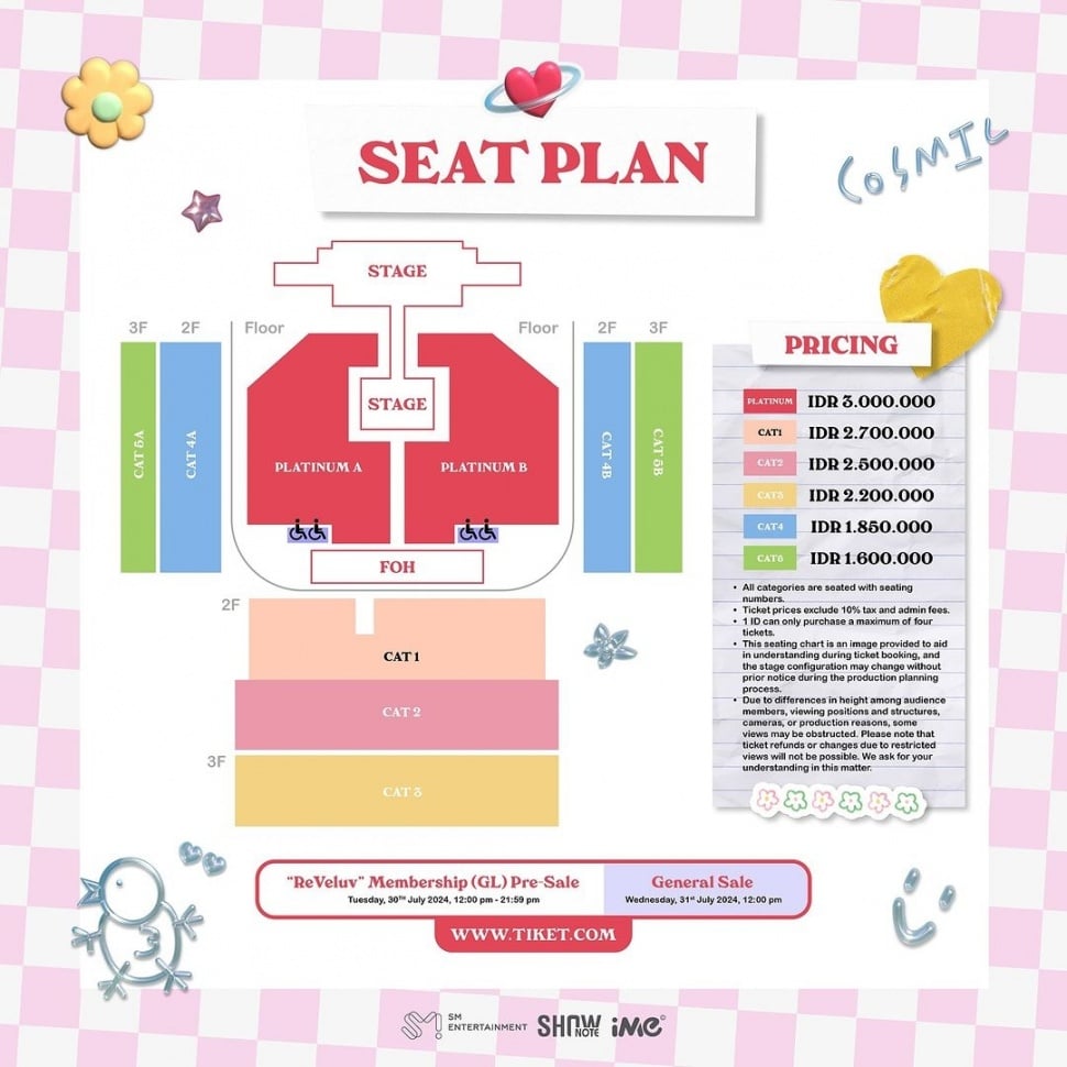 Harga tiket fancon Red Velvet di Jakarta [Instagram/@ime_indonesia]