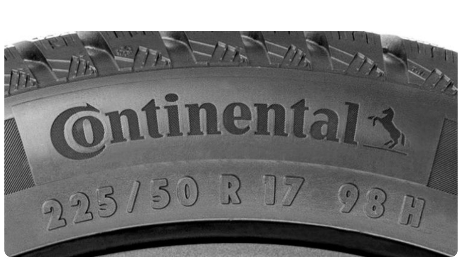 Kode ban mobil. (Continental Tire)