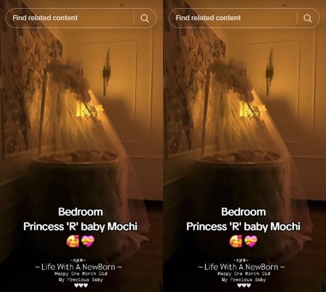 Suasana syahdu kamar Princess R, anak Syahrini dan Reino Barack. (TikTok/itsmeluckygirlsa)