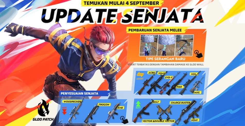 Update terbaru hadir ke Free Fire. (Garena)