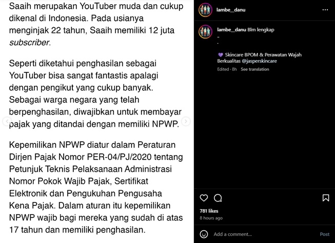 Saaih Haliilntar gagal ikut PON (Instagram)