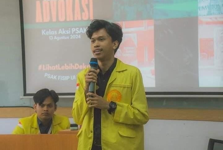 Zayid Sulthan Rahman alias Atan, mahasiswa UI. (Dok. pribadi/Ningsih)