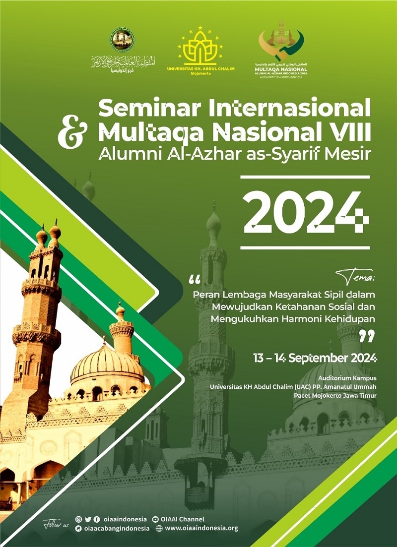 Seminar Internasional & Multaqa Nasional VIII yang akan digelar pada 13-15 September 2024.