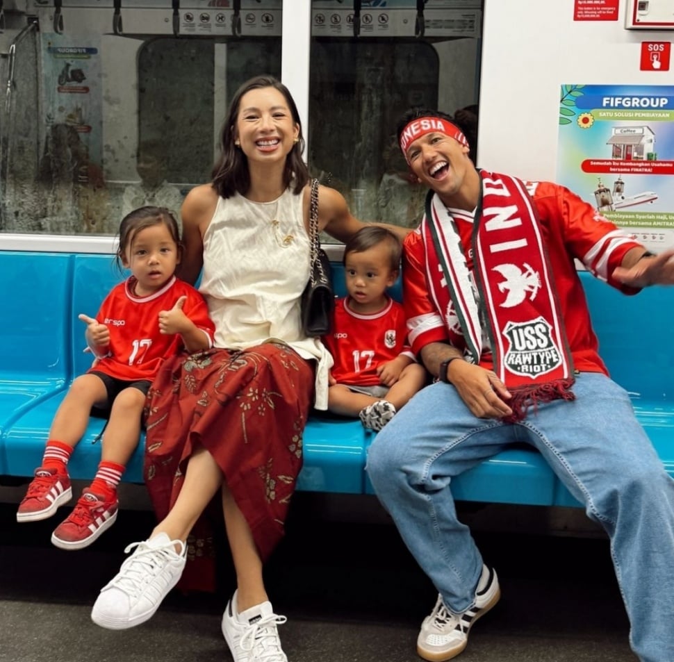 Jennifer Bachdim dan Irfan Bachdim Dukung Timnas Indonesia (Instagram)