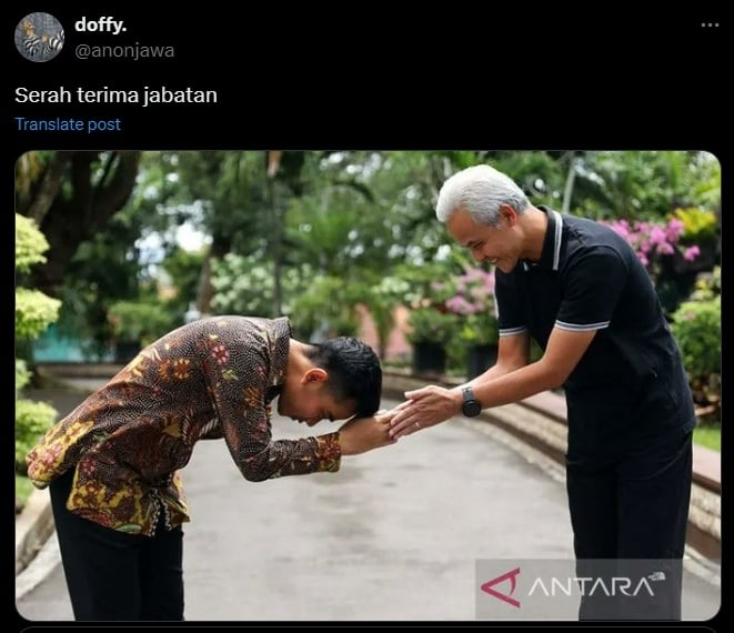 Meme Fufufafa viral di X. (X/ @anonjawa)