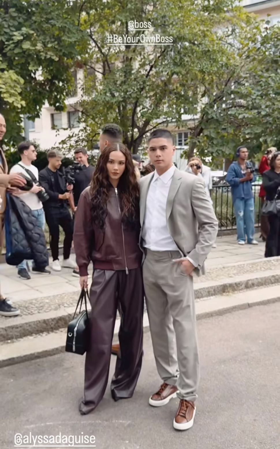 Potret Al Ghazali dan Alyssa Daguise di Fashion Show Boss di Milan (Instagram)