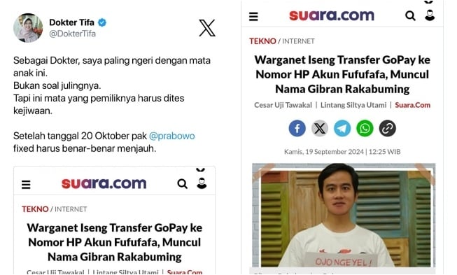 Gibran Rakabuming Raka diminta tes kejiwaan (X)