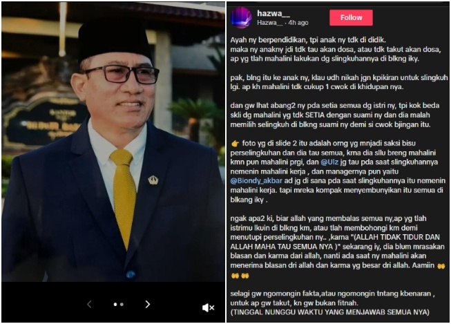 Mahalini dituding selingkuh oleh seorang warganet (TikTok)