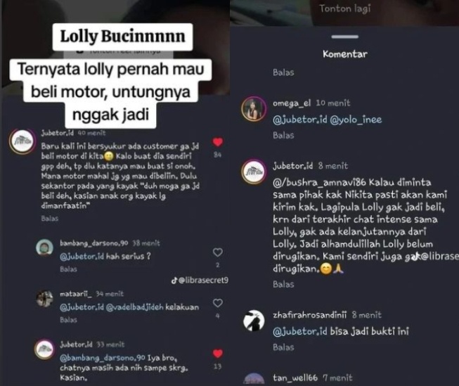 Lolly hampir belikan Vadel motor (Instagram)