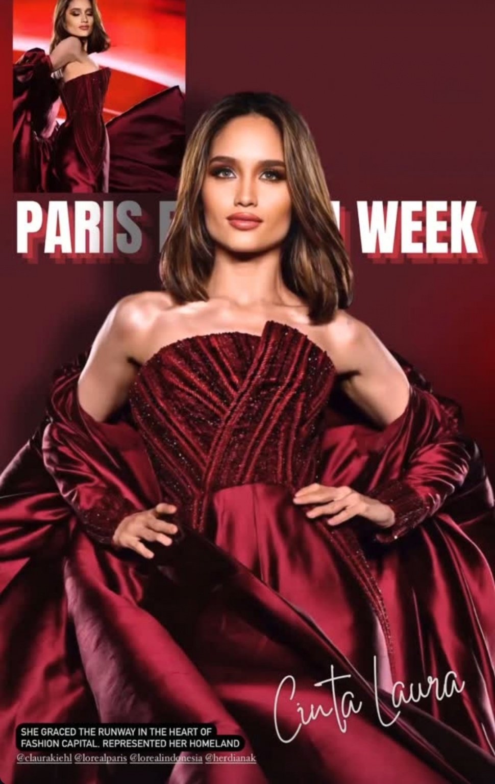 Cinta Laura di Paris Fashion Week (Instagram)