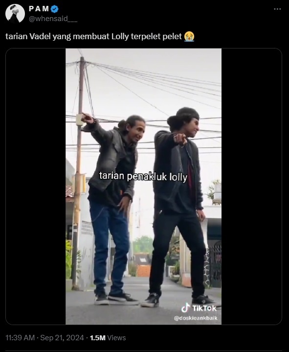 Video dance Vadel Badjideh dan Bintang Badjideh. (X/@whensaid___)