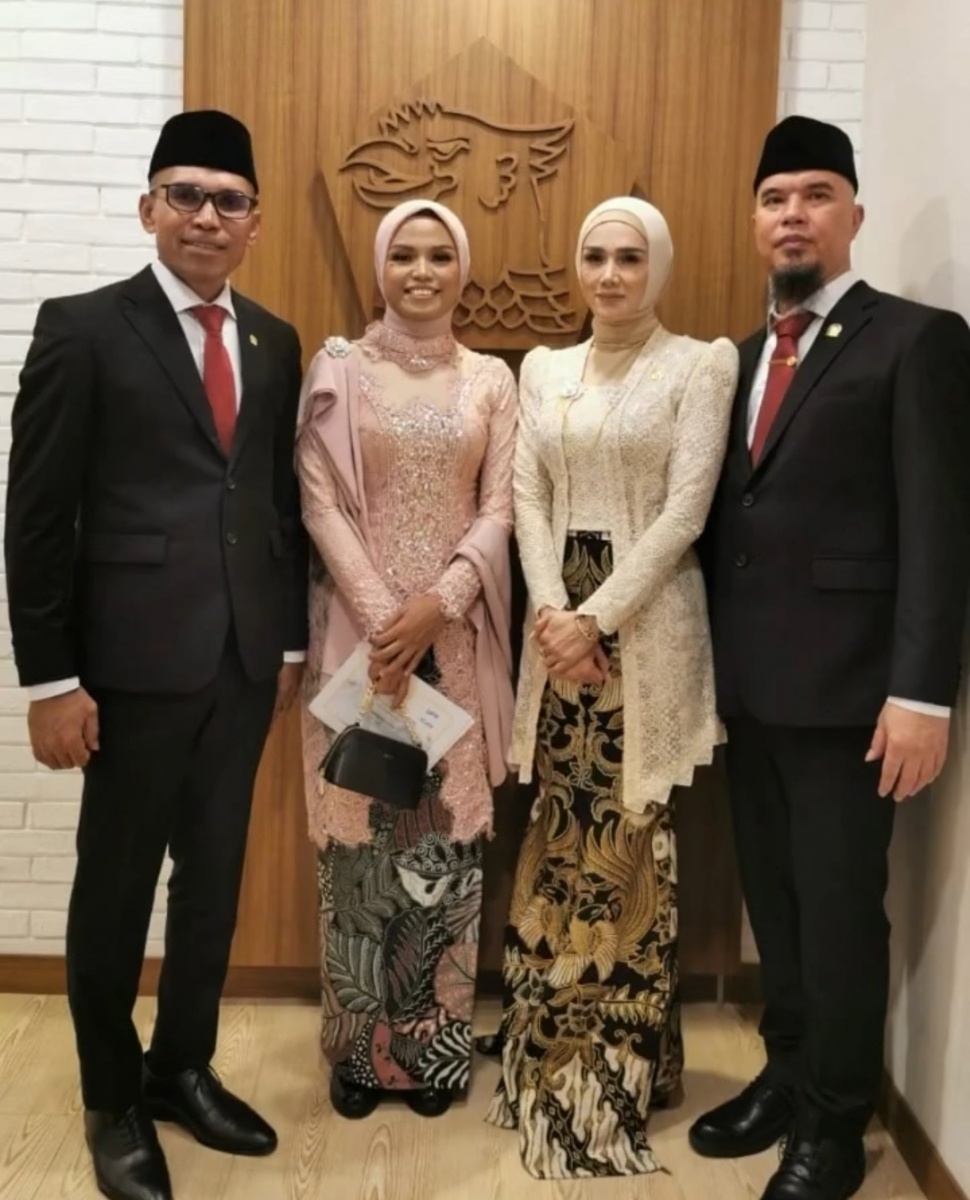 Potret Mulan Jameela dan Ahmad Dhani di Pelantikan DPR RI (Instagram)