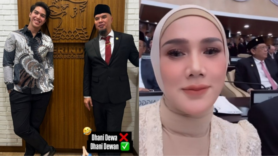 Potret Mulan Jameela dan Ahmad Dhani di Pelantikan DPR RI (Instagram)