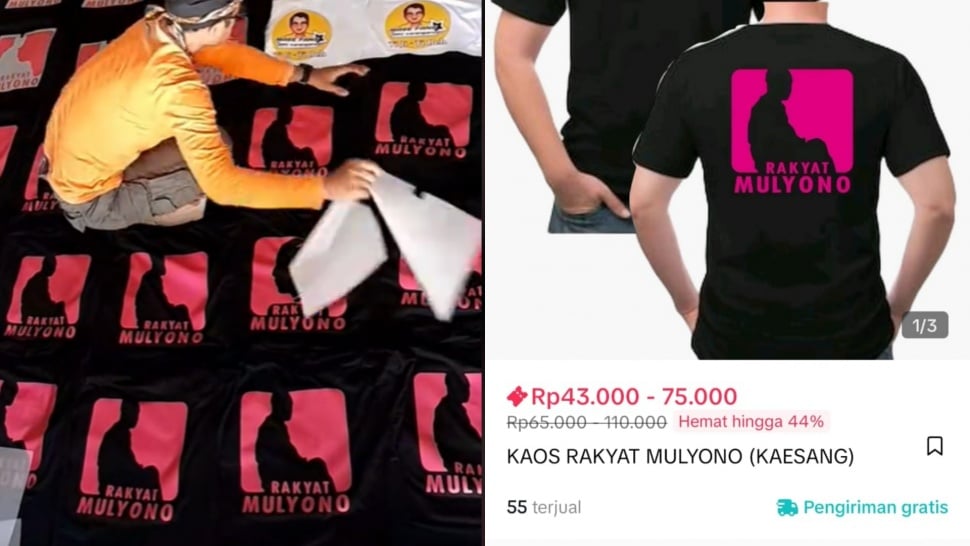 Kaos Korban Mulyono kurang laku meski sudah didiskon. (TikTok @alien.sablon.5010)