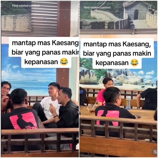 Tim Kaesang Pangarep pakai kaos 'Pasukan Putra Mulyono' (TikTok)