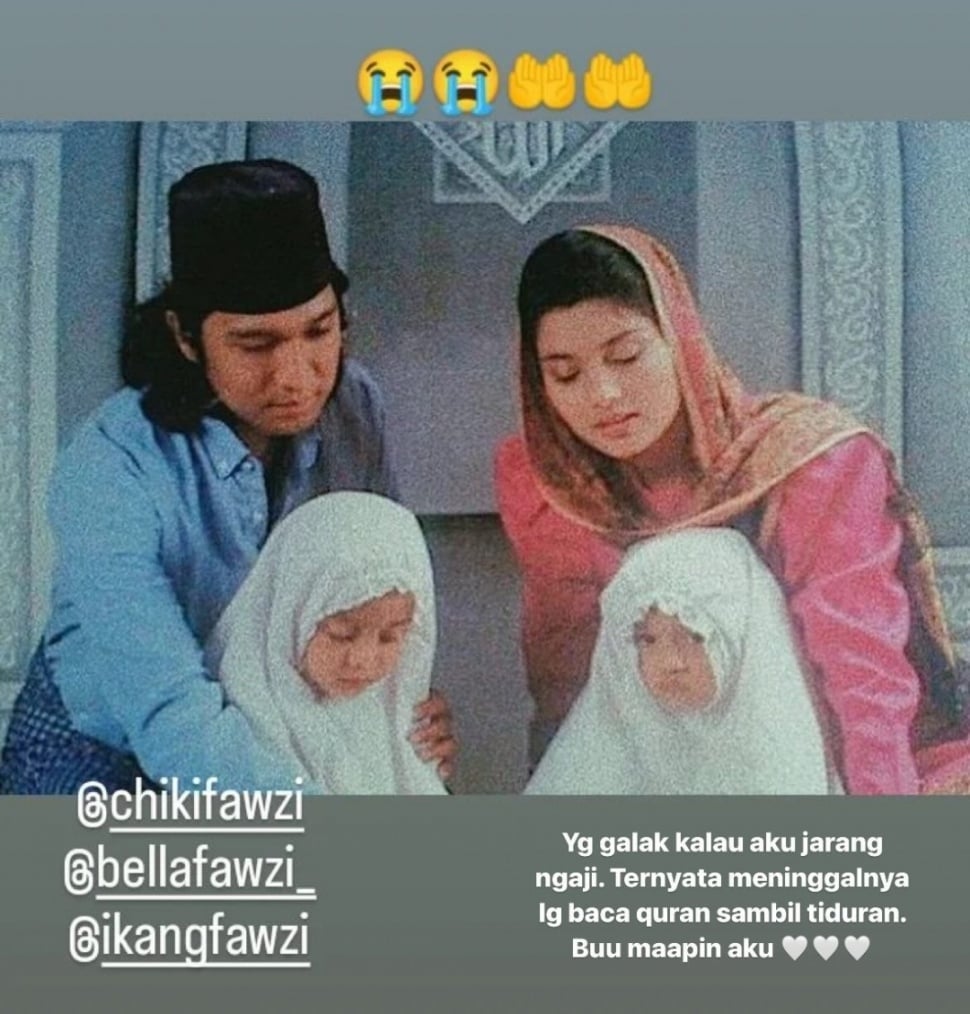 Marissa Haque Meninggal Dunia Saat Tengah Mengaji (Instagram/Chiki Fawzi)