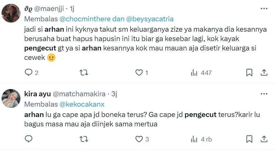 Pratama Arhan dijuluki pengecut usai Rachel Vennya bongkar bukti perselingkuhan Azizan Salsha (X)