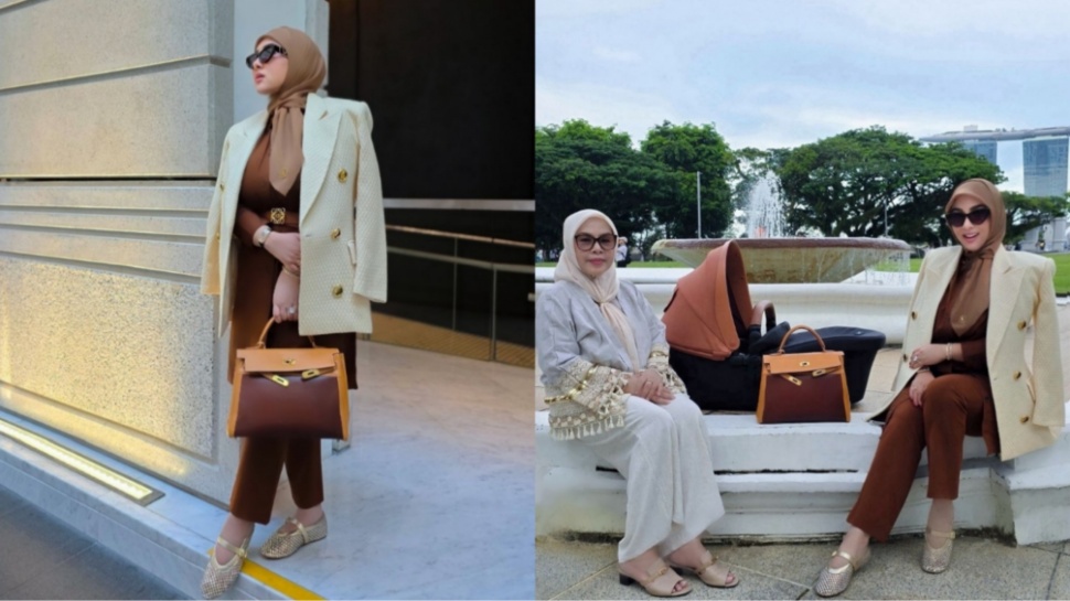 OOTD Mewah Syahrini Berjalan-jalan dengan Bayinya (Instagram)