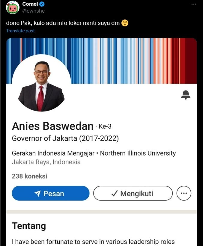 Meme Anies Baswedan Open to Work. (X)