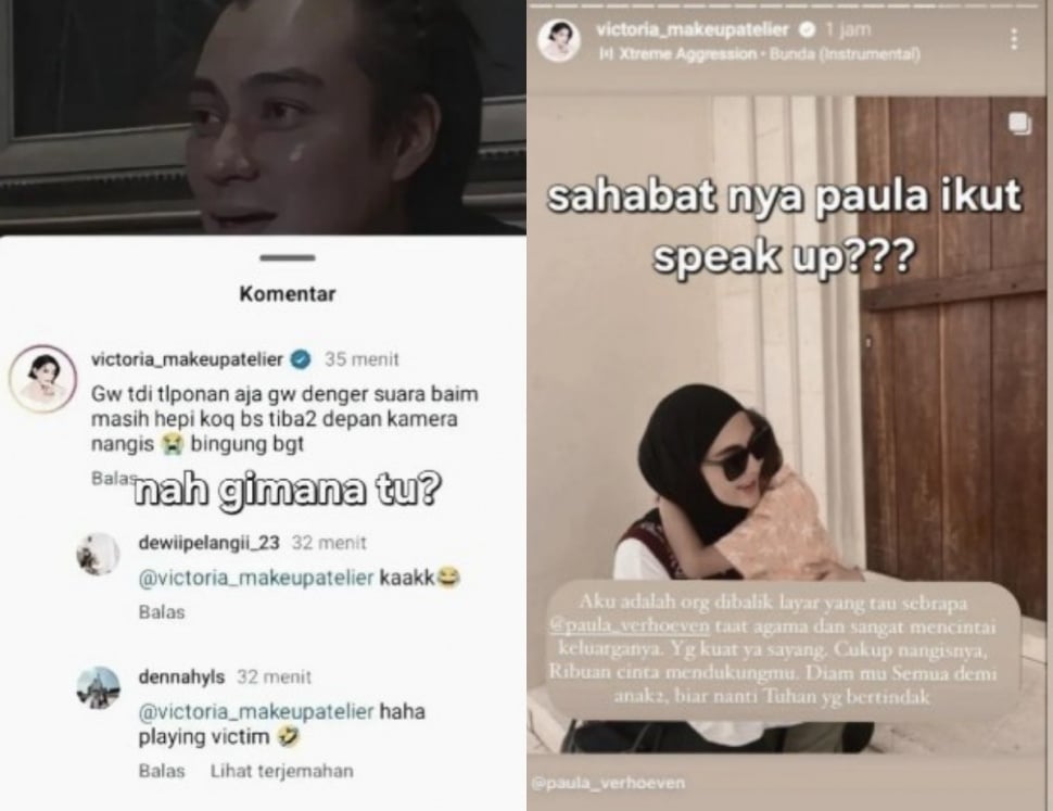 Ungkapan sahabat Paula (Kolase/TikTok)