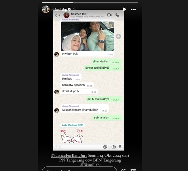 Rieke Diah Pitaloka dan Mat Solar (Instagram)