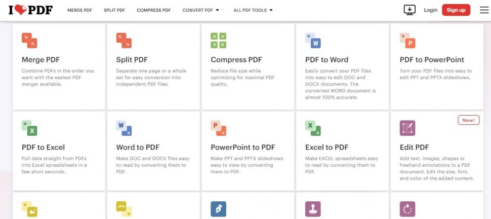 Tampilan aplikasi iLovePDF yang dipakai di disertasi Bahlil Lahadalia (dok. iLovePDF)