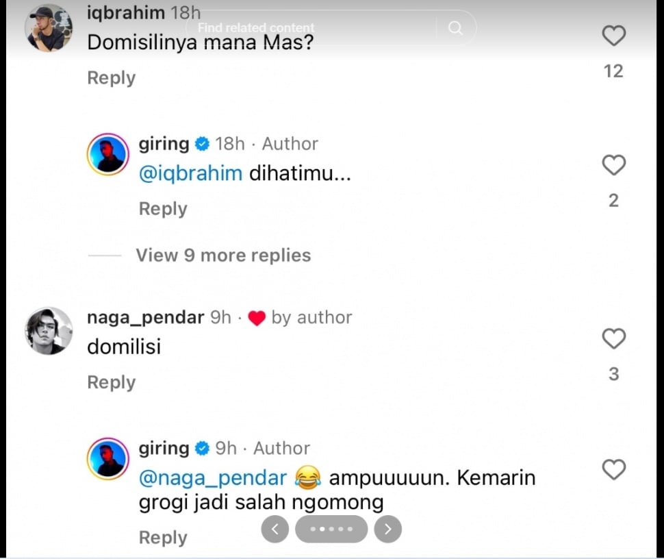 Unggahan Giring Ganesha [Instagram/@giring]