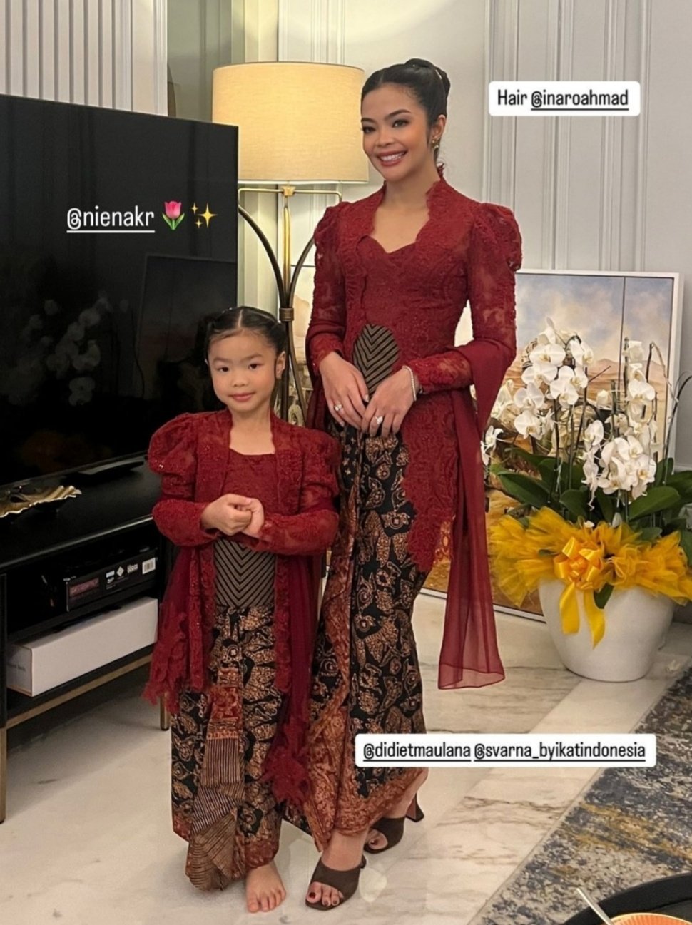 Pesona Istri Menteri, Nina Kaginda di Pelantikan (Instagram)