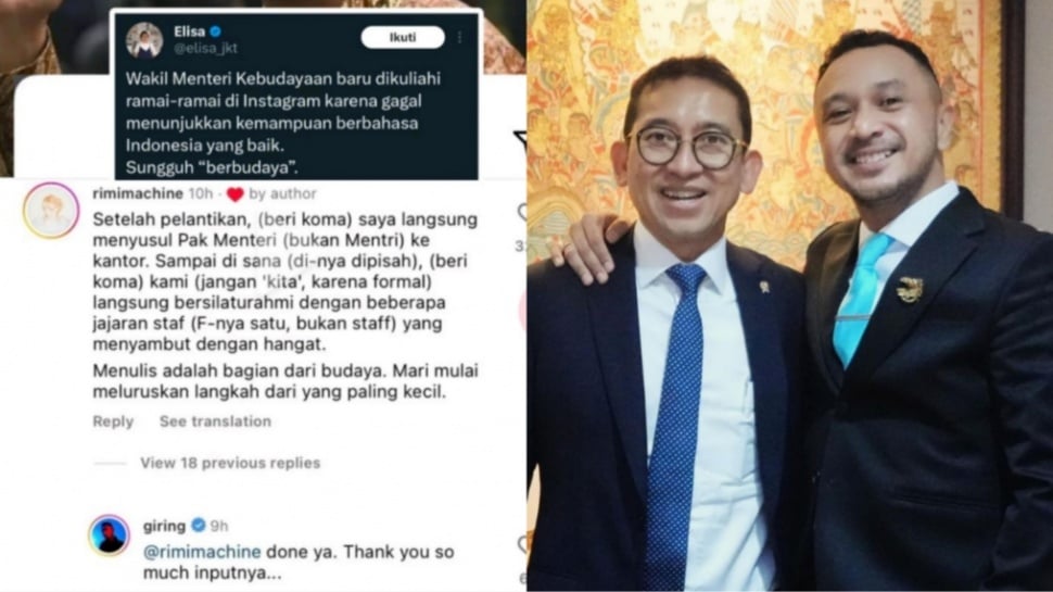 Baru Dilantik Jadi Wakil Menteri Kebudayaan, Giring Sudah Kena 'Kuliah' oleh Netizen (Instagram/X)