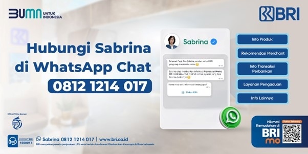 Chat Sabrina. (Dok: BRI)