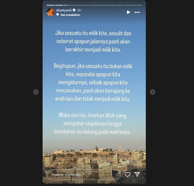 Wejangan Shanty Widhiyanti (Instagram)