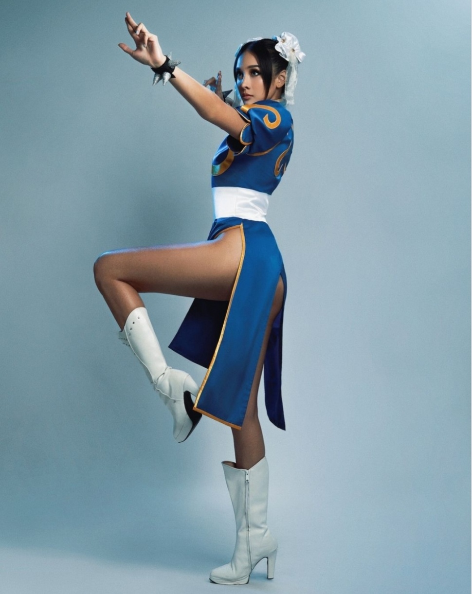 Potret Halloween Anya Geraldine Cosplay Jadi Chun Li (Instagram)