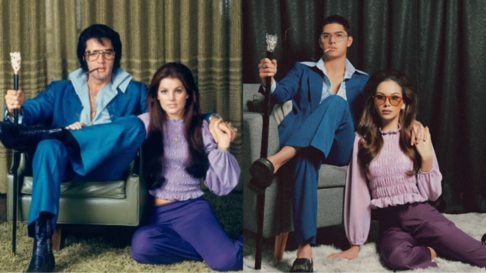 Foto Halloween Al Ghazali dan Alyssa Daguise yang Cosplay Jadi Elvis Presley dan Priscilla Presley (Instagram/Winston Gomez)