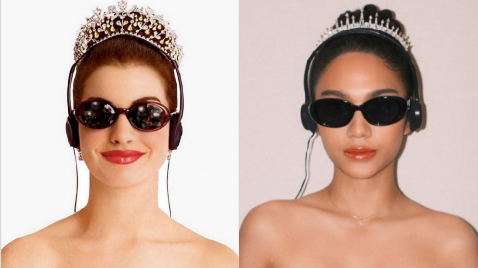 Tema Halloween Azizah Salsha, Cosplay Jadi Anne Hathaway di Film The Princess Diaries (Instagram)