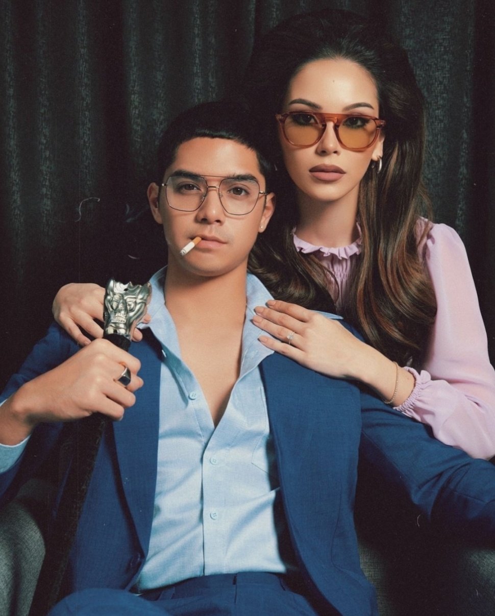 Foto Halloween Al Ghazali dan Alyssa Daguise yang Cosplay Jadi Elvis Presley dan Priscilla Presley (Instagram/Winston Gomez)