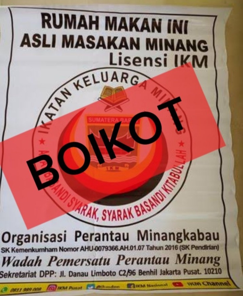 Boikot RM Padang berlisensi IKM (X)