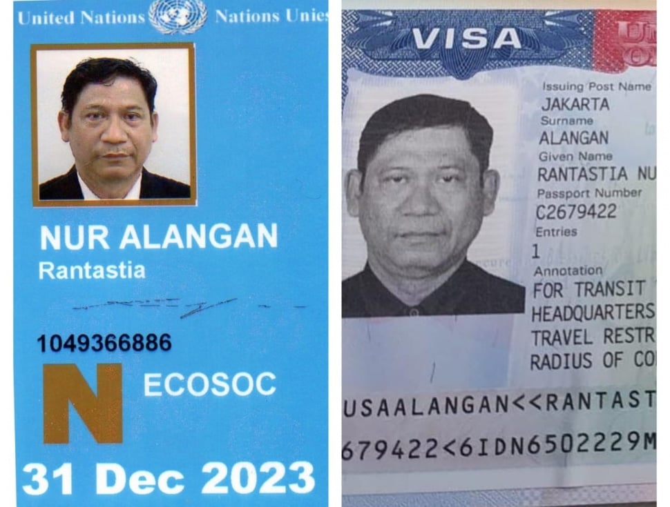 Rantastia Nur Alangan Pamer Visa Diplomat dan ID Card PBB. (Dok. X)