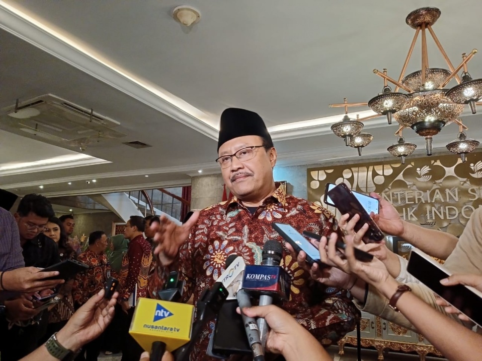 Menteri Sosial (Mensos), Saifullah Yusuf di Kantor Kemensos, Salemba, Jakarta Pusat, Selasa, (5/11/2024). (dok. Istimewa)