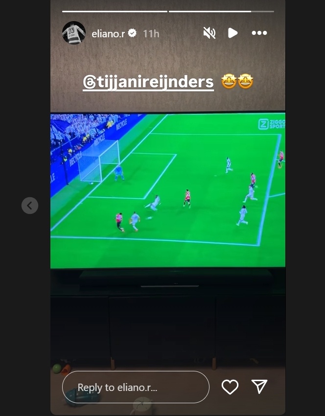 Eliano Reijnders girang lihat Tijjani Reijnders. (Instagram/@eliano.r)