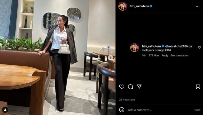 Fitri Salhuteruu menyebut Nikita Mirzani ODGJ (Instagram)