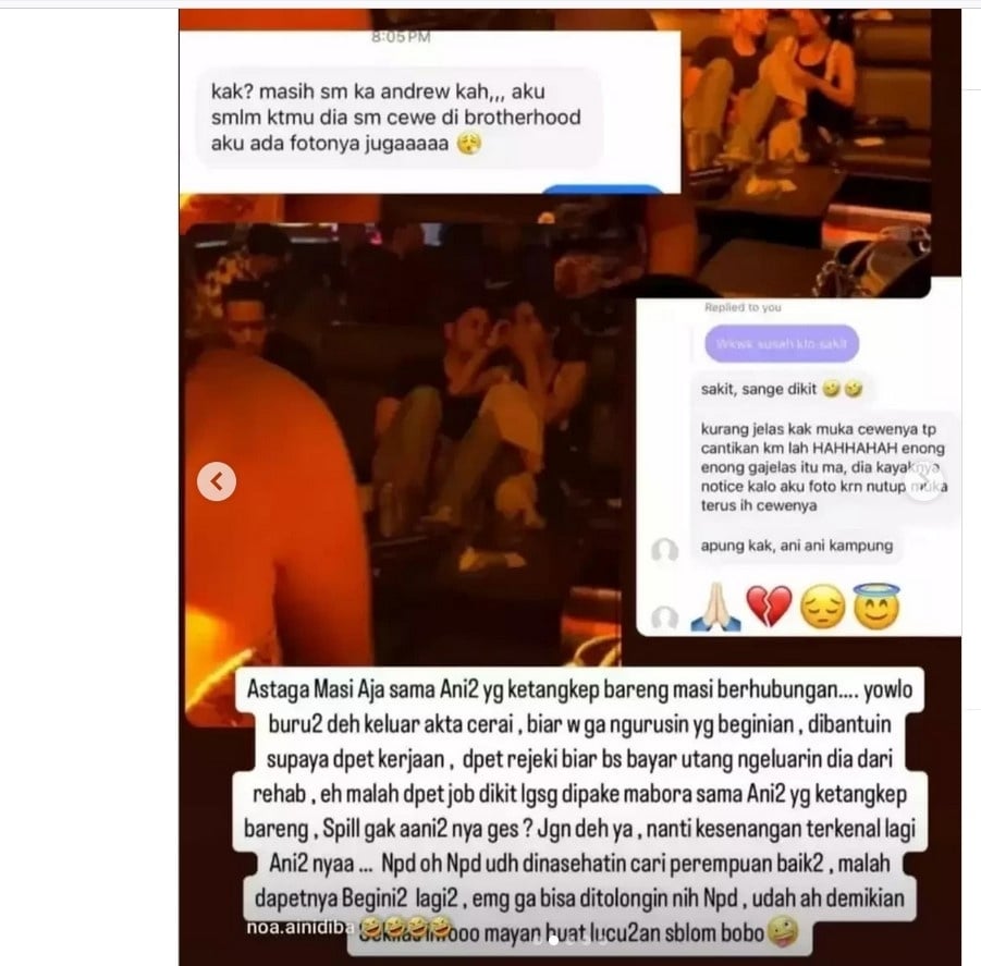 Tengku Dewi Putri mengungkap kalau Andrew Andika kembali main perempuan. [Instagram]