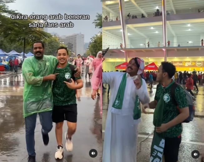 Daffa Ariq pura-pura jadi suporter Arab Saudi (Instagram)