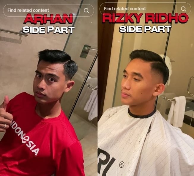 Potongan rambut andalan Timnas Indonesia. (TikTok/hairnerdsstudio)