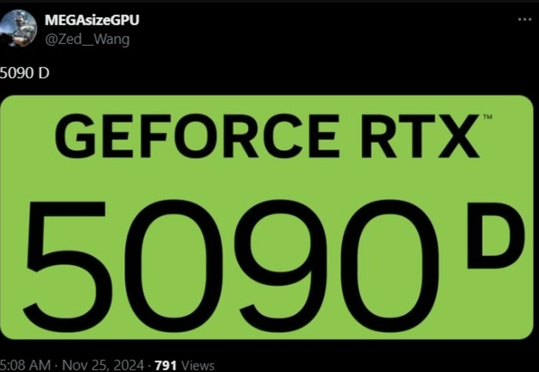 Bocoran logo RTX 5090D. (X)