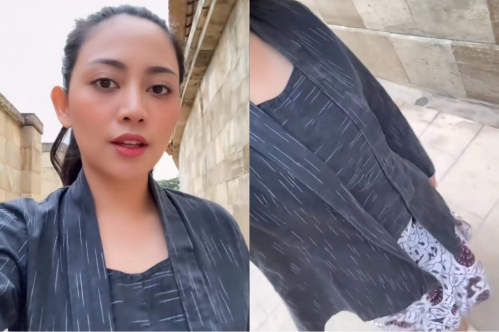 OOTD Rachel Vennya Liburan di Amanjiwo