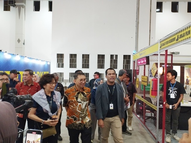 Fadli Zon di JAFF Market di JEC, Yogyakarta (Rosiana/Suara.com)